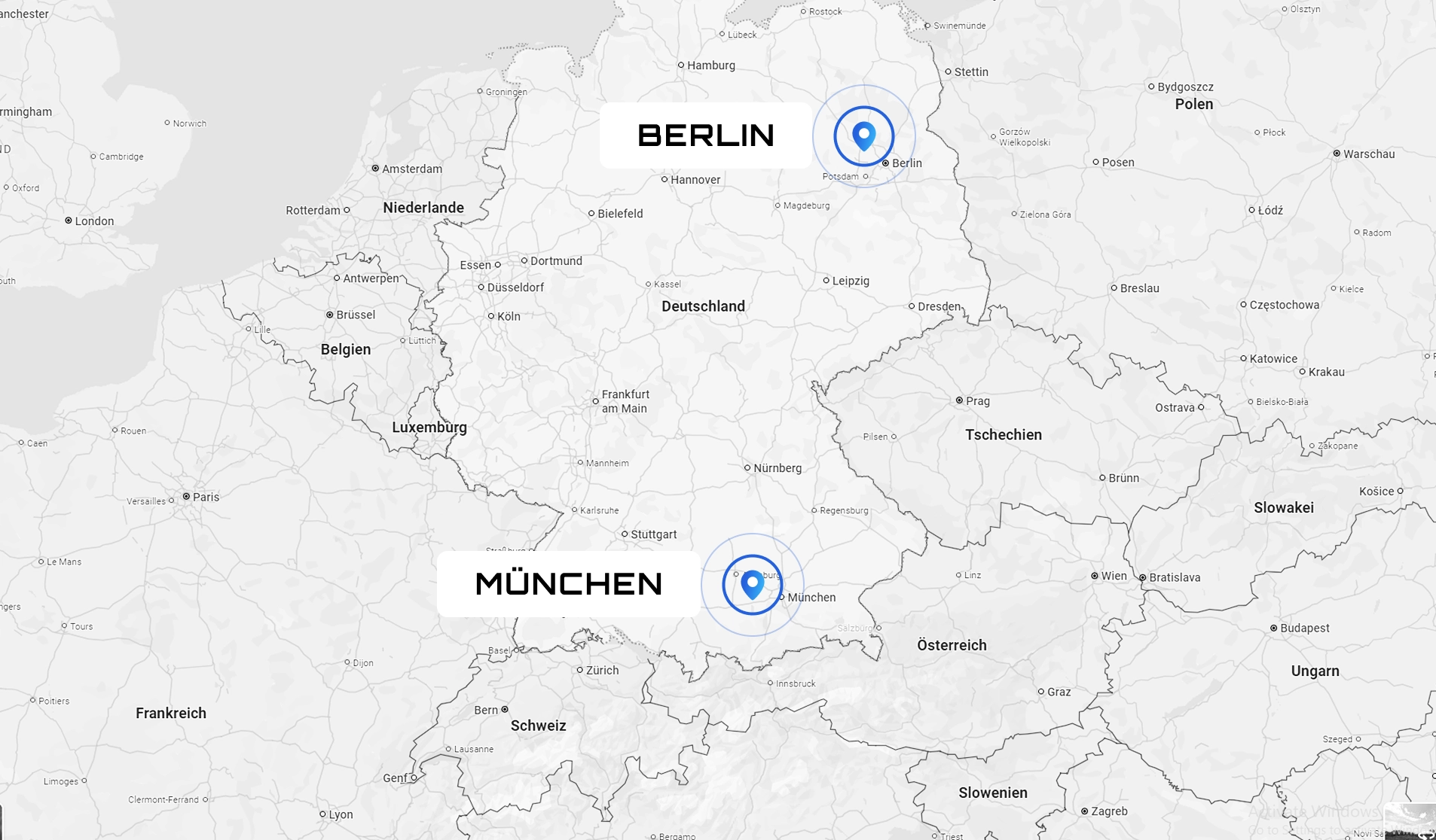 Unser Sitz befindet sich in München und Berlin, aber wir betreuen Kunden in ganz Europa.